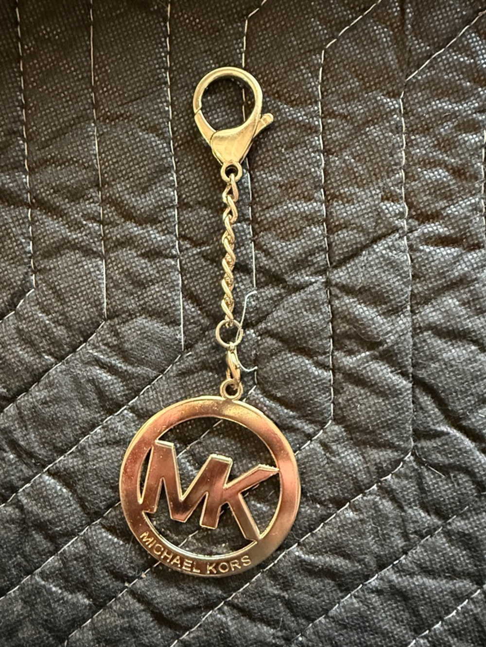 Michael Kors Gold-tone MK Logo Key or Purse Charm